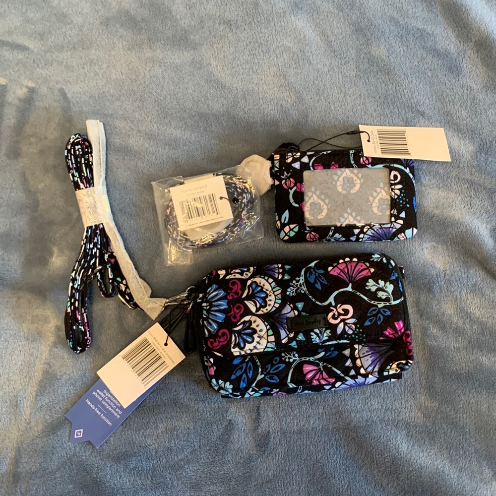 New with tags Vera Bradley crossbody, lanyard, and ID case